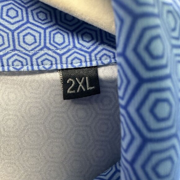 Turtleson Men's XXL Performance Polo Golf Athletic Shirt Blue Tortoise Shell‎ - Picture 11 of 14